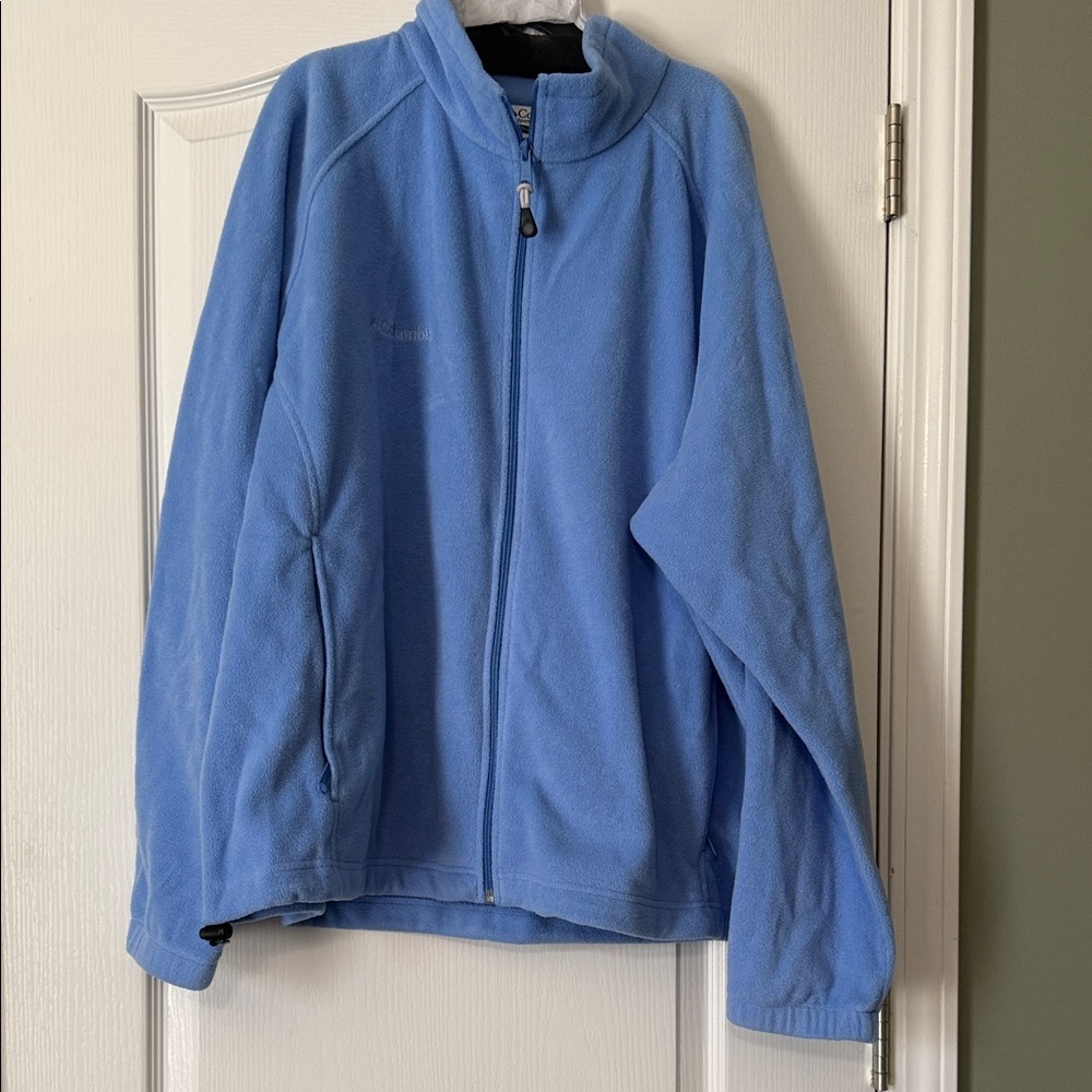 Columbia Blue Fleece Zip-Up Jacket Women’s Size 3X
